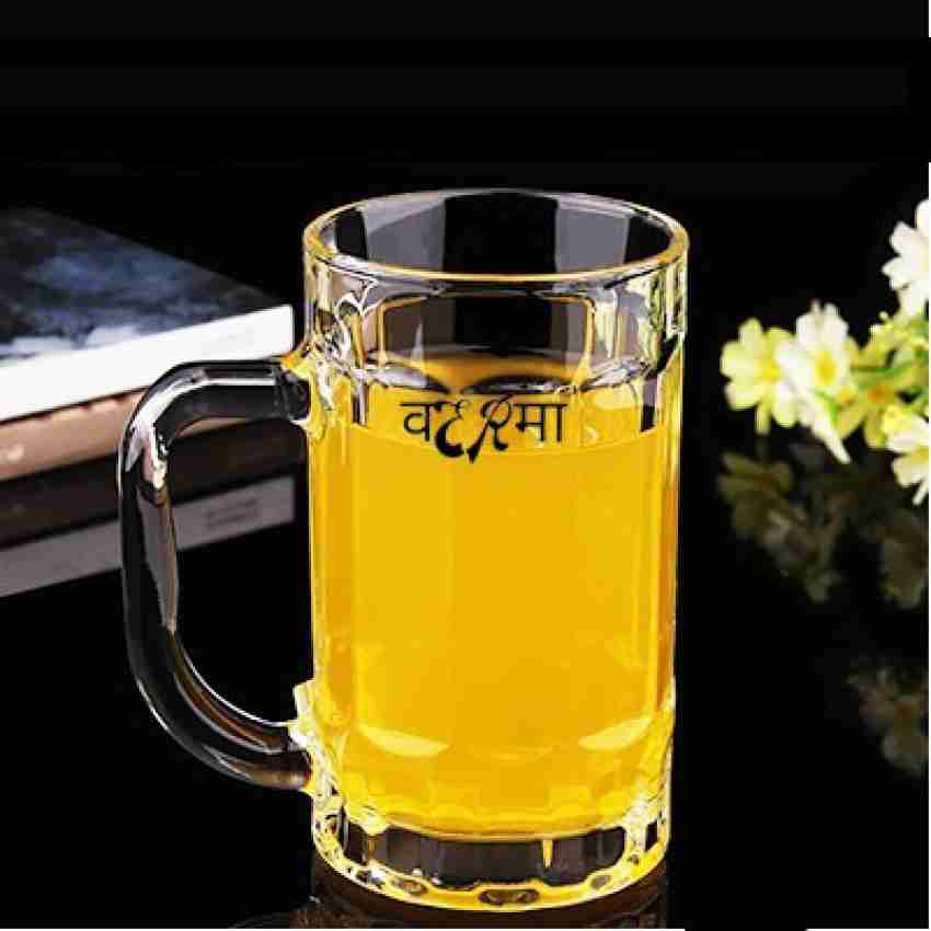 baluda Stylish Transparent Beer Glass with Premium Handle Glass