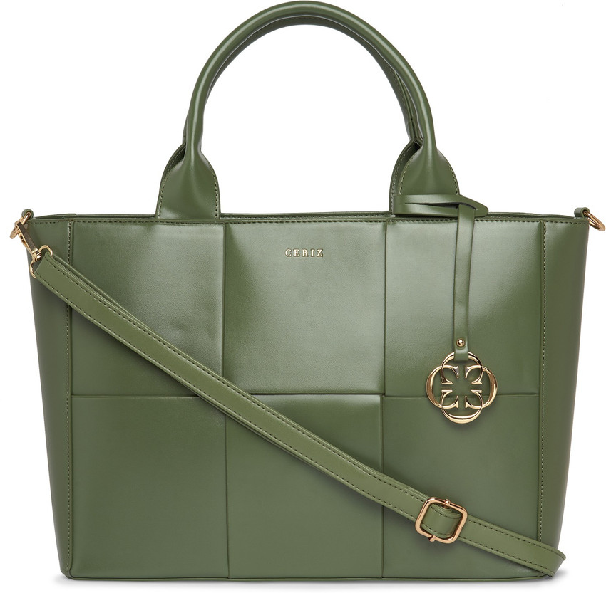 Buy CERIZ Women Green Hand held Bag Olive Online Best Price in