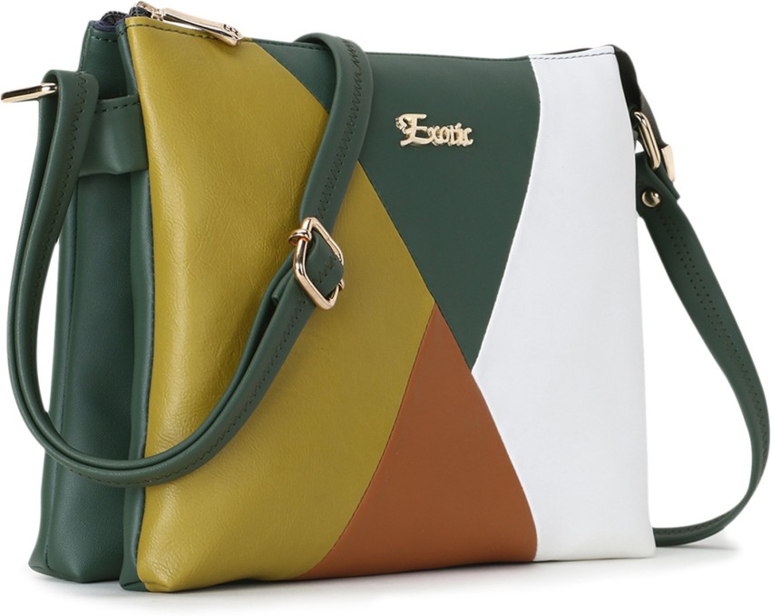 Buy Exotic Women Multicolor Sling Bag Green Online @ Best Price in