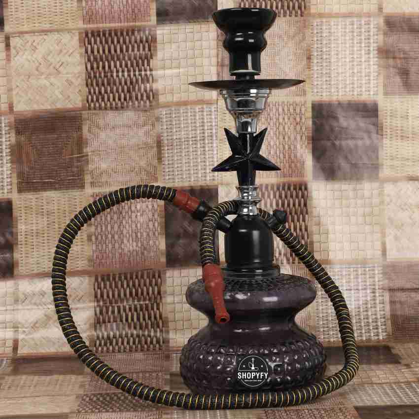 SHOPYFY Premium Style Hookah For Home Decor 15 inch Glass