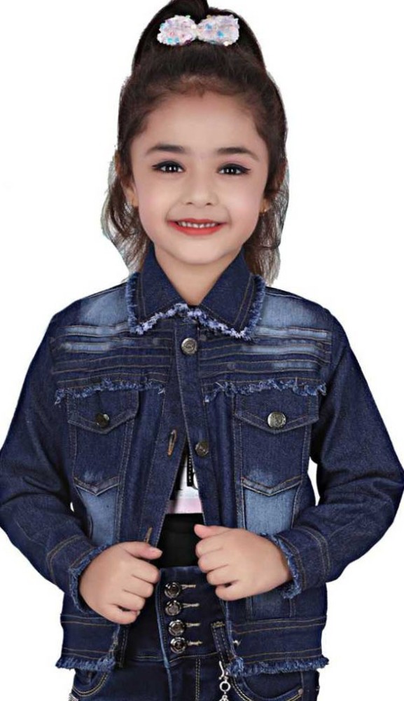 komplettropa Full Sleeve Washed Girls Denim Jacket Buy