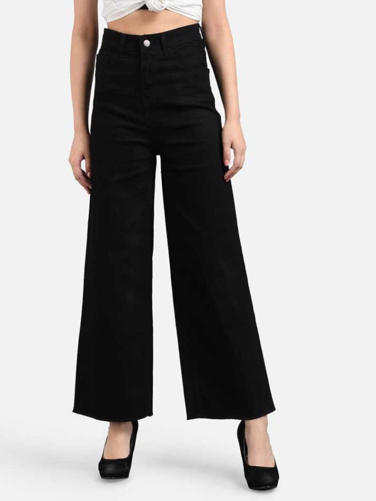 FAST TRAIN Flared Women Black Jeans - Buy FAST TRAIN Flared Women Black  Jeans Online at Best Prices in India