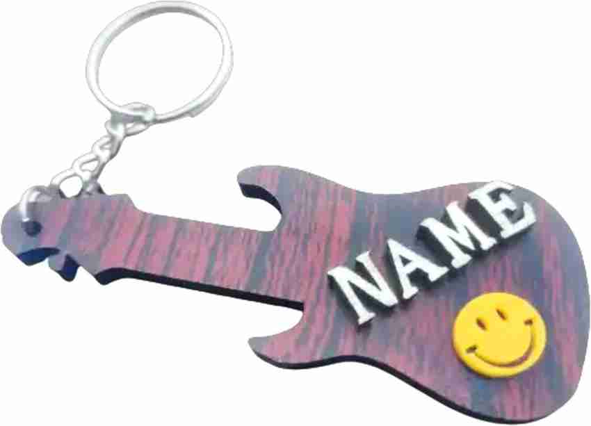 Guitar keychain hotsell with name