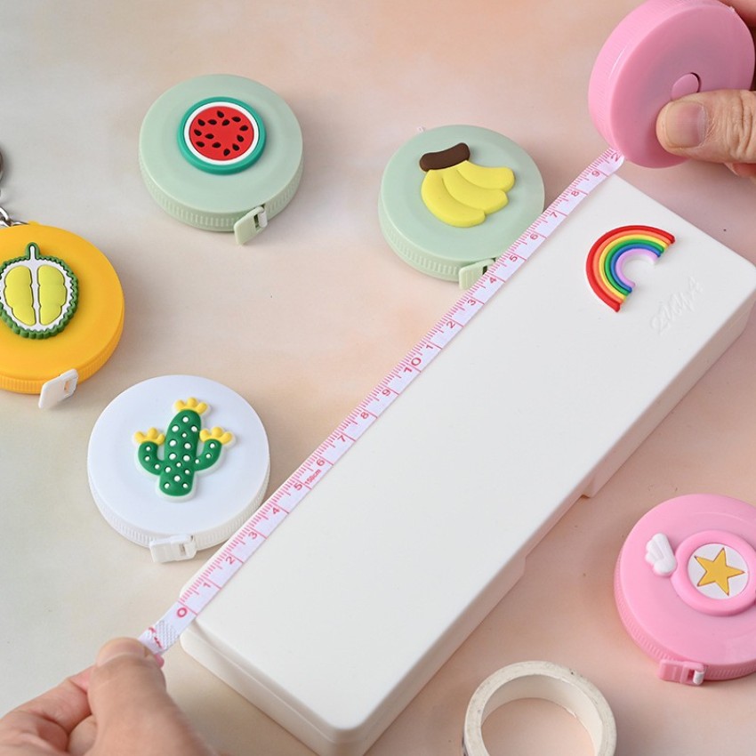 Cute Mini Automatic Retractable Tape Measure With Double Scale For