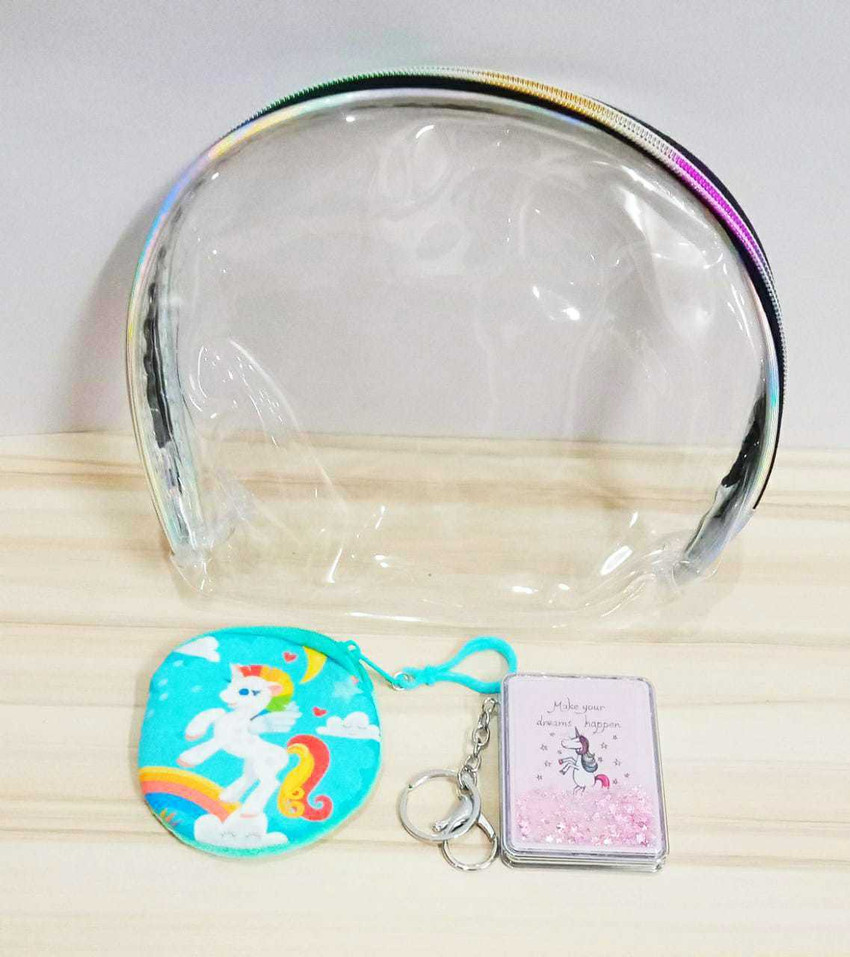 Flipkart Magic of Gifts Transparent Zipper Pouch Unicorn