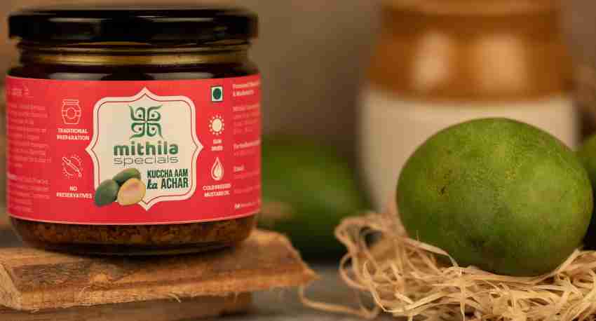 Mithila Naturals KUCCHA Achar(Crushed Mango),300gm each pack