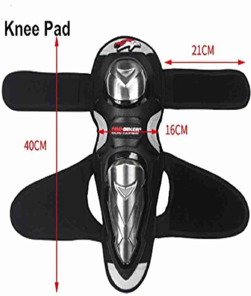 Allextreme EXPBKG4 Stainless Steel Knee Guard Breathable Adjustable Knee &  Elbow Pads Protection Motorcycle Racing Riding Unisex Armor Protective Gear  (Black) : : Car & Motorbike