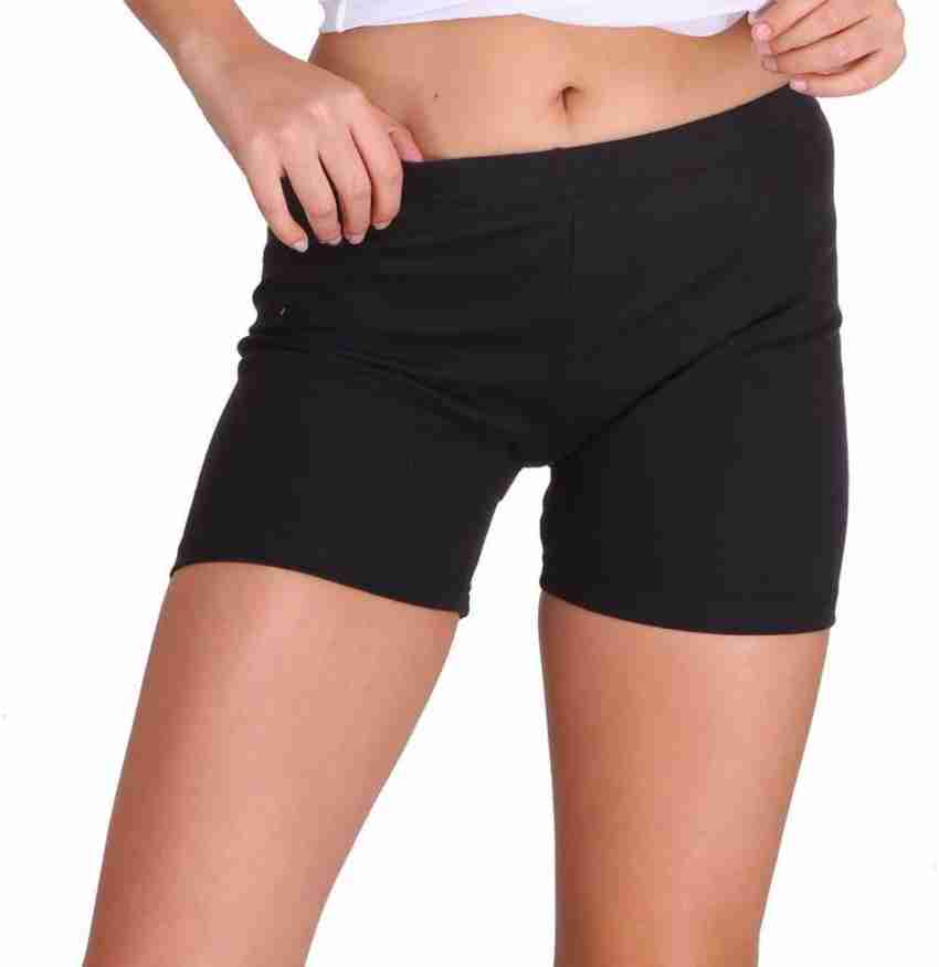 CKARFE Solid Women Black Cycling Shorts Buy CKARFE Solid Women