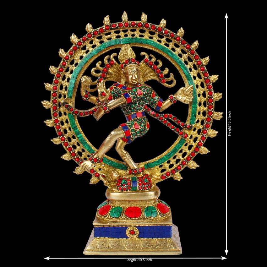 Lord Shiva Dancing Natraj Nataraja Statue Brass 13.5 inches height 