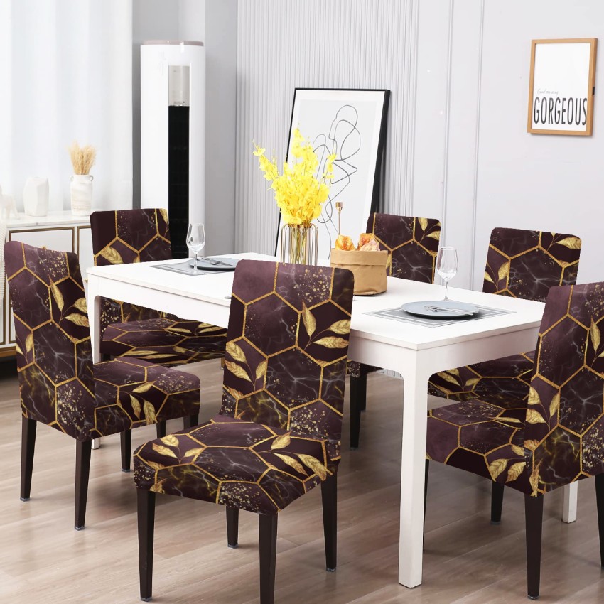 DECORIAN Polycotton Geometric Chair Cover Price in India Buy