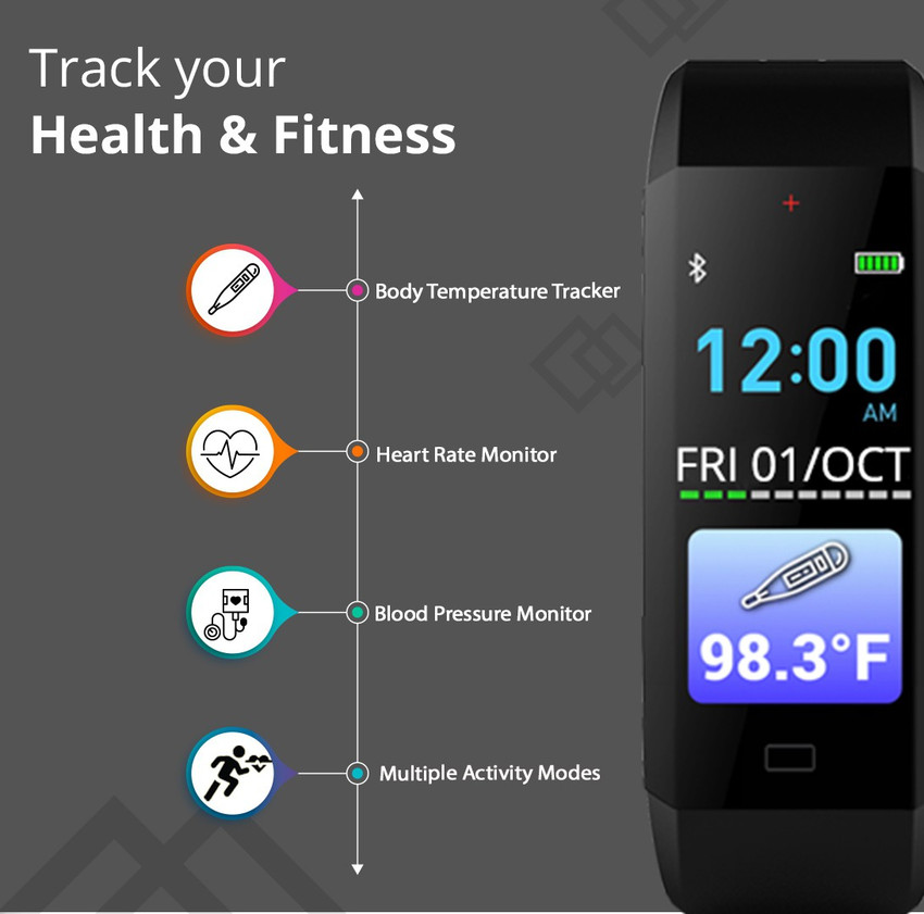 GOQii Vital 3.0 Body Temperature Fitness tracker Smartwatch Price