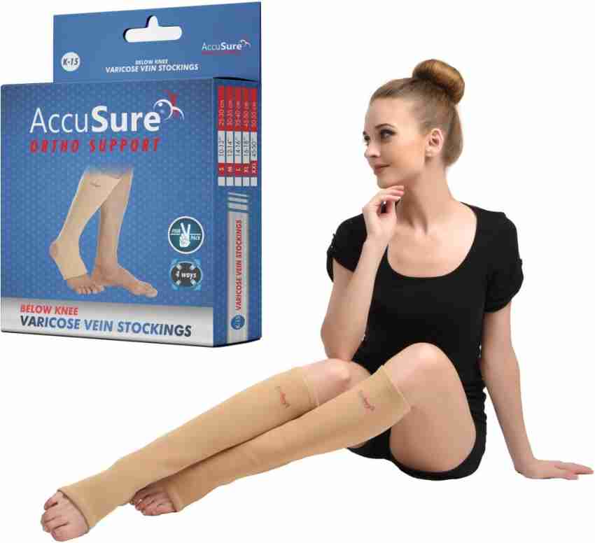 AccuSure VARICOSE VEIN STOCKINGS (BELOW KNEE) Knee Support - Buy