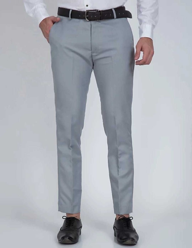 Buy LOUIS PHILIPPE Textured Polyester Blend Slim Fit Mens Formal Trousers   Shoppers Stop