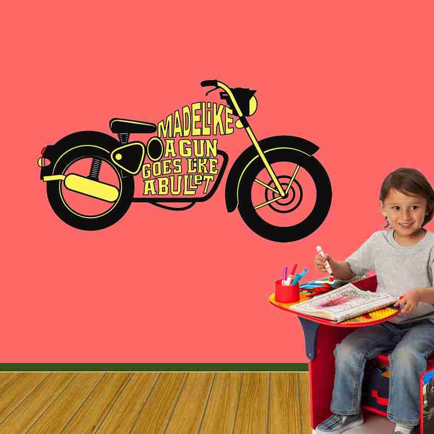 Newway Decaals Wallsticker Decorative Bullet Bike with Quotes Design Price in India Buy Newway Decaals Wallsticker Decorative Bullet Bike with Quotes Design online at Flipkart