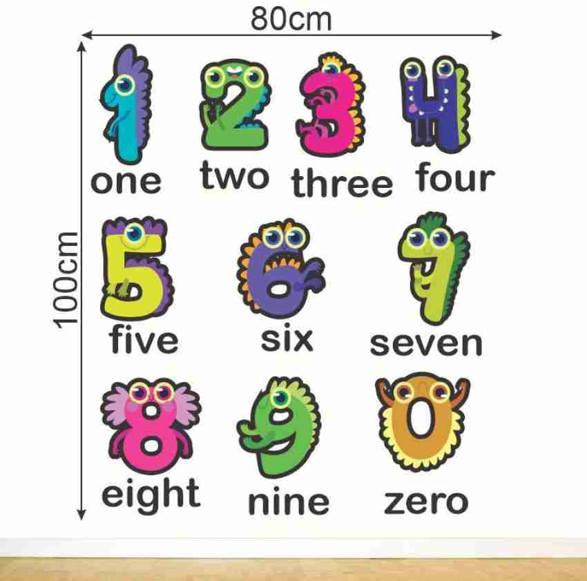 Sticker numbers from zero to nine 