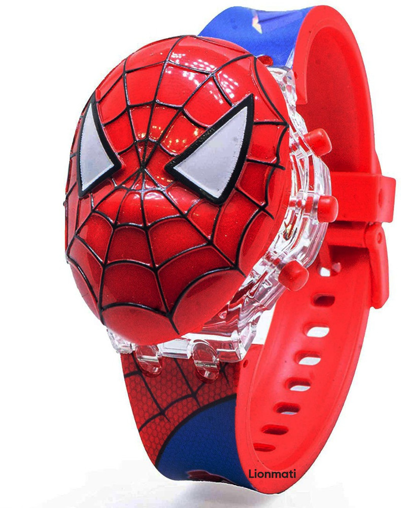 lionmati Watch For Kid Spider man Face Covered Based Kid Glowing Watch with Musice Tune 3D Led Light Watch Digital Watch For Boys Girls Buy lionmati Watch For Kid