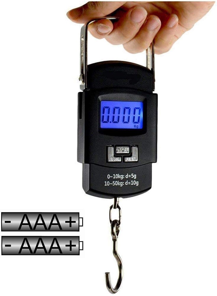 50kg x 10g Digital Hanging Scale 110lbs x 0.02lb portable travel lugga 