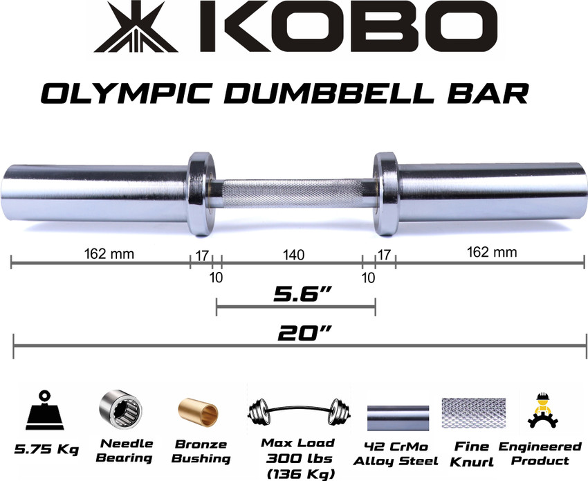 Dumbbell sales rod size