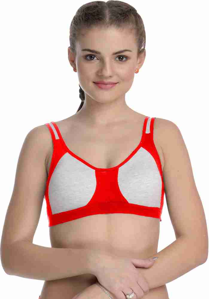 FIMS Sports Bra For Women, Wider Straps, Combo Pack 3, Red Blue Brown, 38B  Women Sports Non Padded Bra - Buy FIMS Sports Bra For Women, Wider Straps,  Combo Pack 3, Red