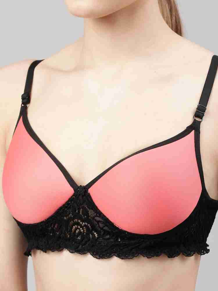 PrettyCat Padded Lace Tshirt bra Women T-Shirt Lightly Padded Bra