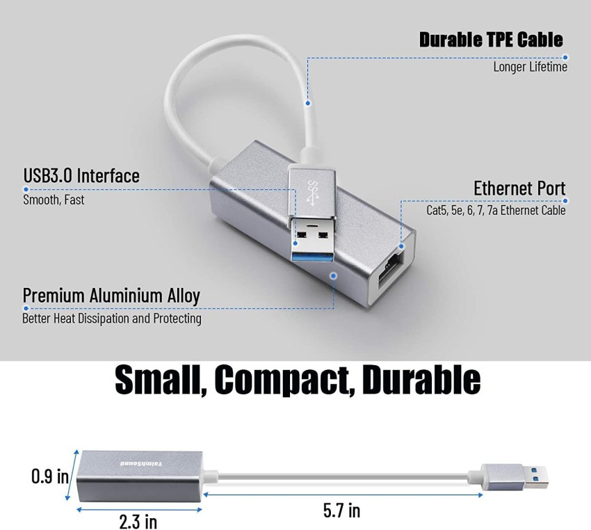 Hi-Lite Essentials USB 3.0 to 100/1000 Gigabit LAN Adapter for Mac