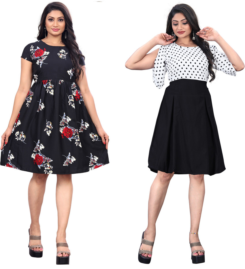 SELVIFAB Women A line White White Dress Buy SELVIFAB Women A