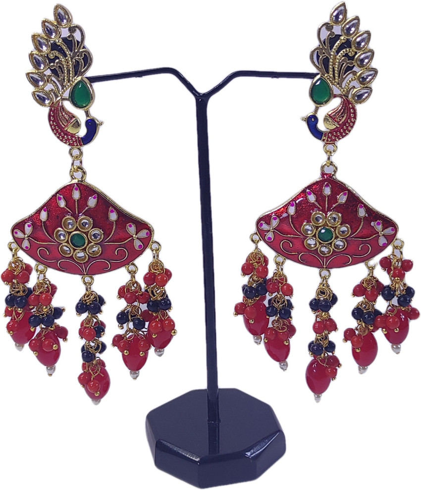 Flipkart discount red earrings