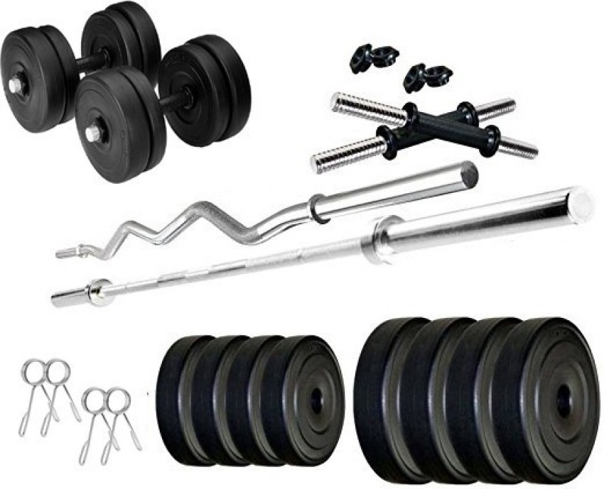 STARX 25 kg 25KG Home Gym Fitness Weight Plates Combo with 3Feet Curl and 4Feet Straight Rods Home Gym Combo Price in India Buy STARX 25 kg 25KG Home Gym Fitness