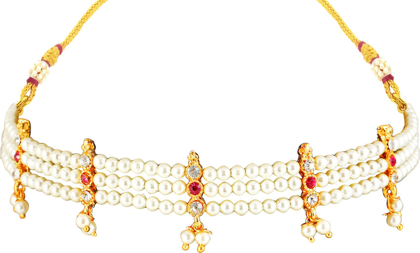ANORI Ethnic Traditional Moti Pearl Design Chinchpeti Thushi
