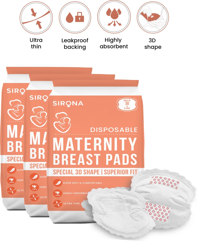 SIRONA Super Soft & Comfortable Disposable Maternity and Nursing Breast Pad  Price in India - Buy SIRONA Super Soft & Comfortable Disposable Maternity  and Nursing Breast Pad online at