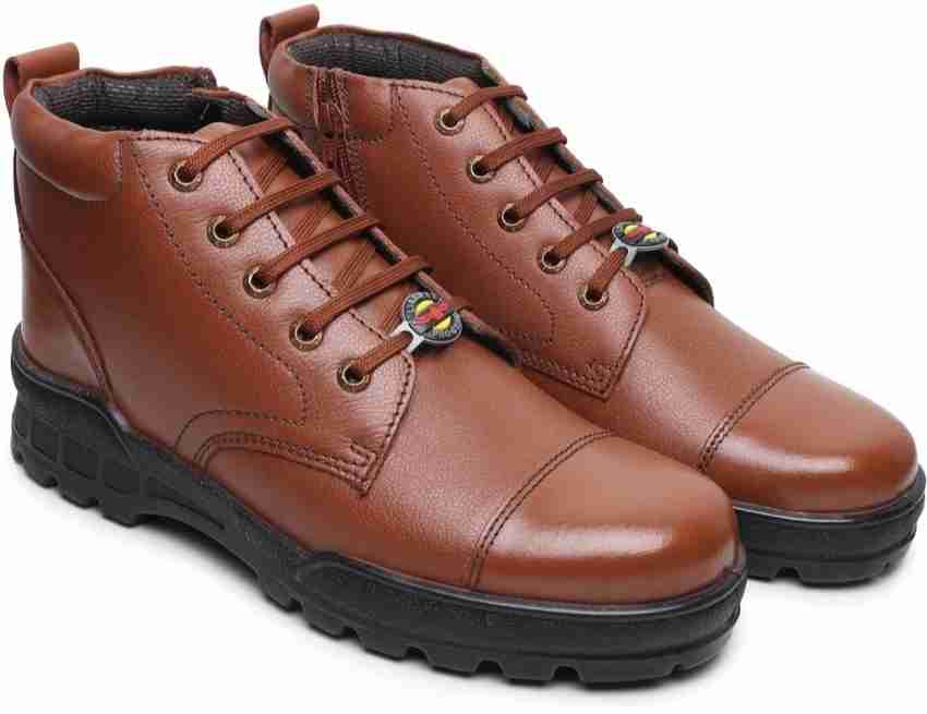LIBERTY Brown Police Shoes Sheriff Police Boots Oxford Boots For Men