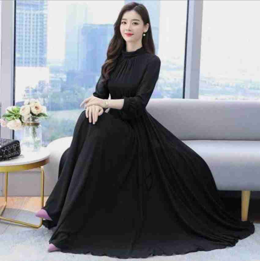 INDBTT Women Gown Black Dress Buy INDBTT Women Gown Black Dress Online at Best Prices in India Flipkart