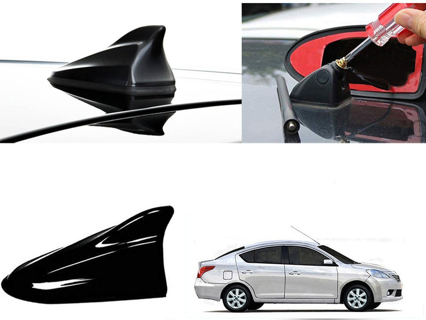 Shop Buy Shark Fin Roof top Signal Receiver for Nissan Sunny Black Car Antenna Shark Fin Roof top Signal Receiver for Nissan Sunny Black Car Antenna Satellite Vehicle Antenna Price in India