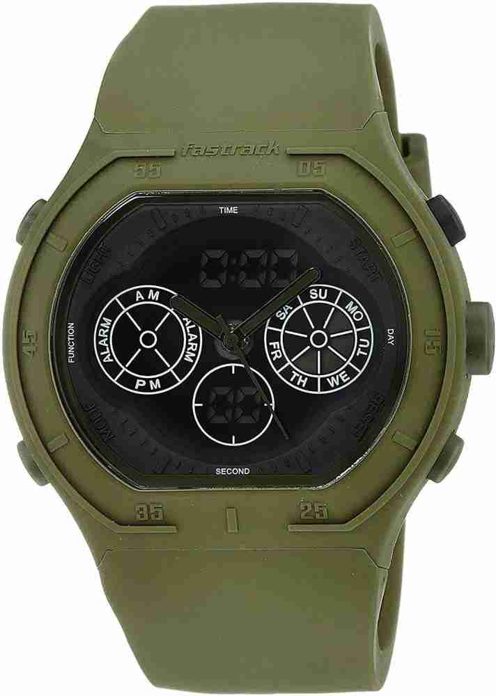 Fastrack army shop print watch