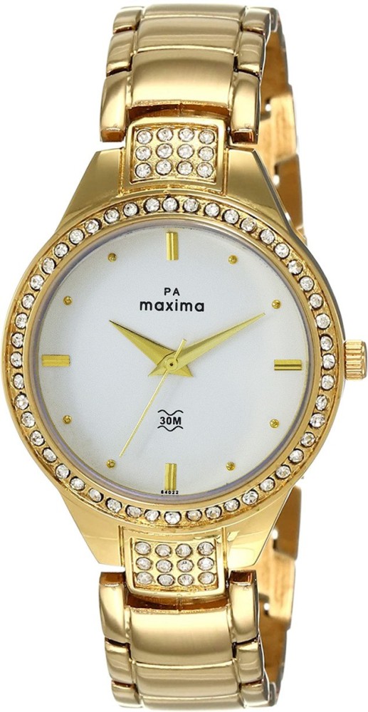 Maxima watches sale golden colour