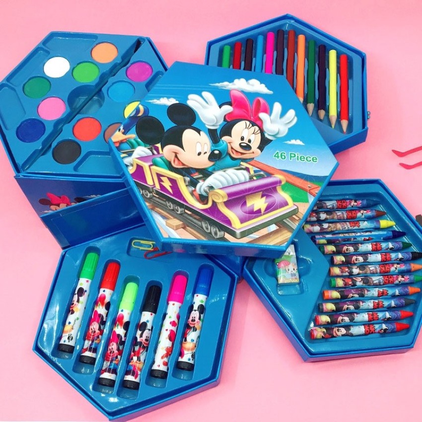 Parteet Colors Box Color Pencil ,Crayons , Water Color, Sketch Pens Set Of  46 Pieces (Color & Design For Kids) - Colors Box Color Pencil ,Crayons ,  Water Color, Sketch Pens Set