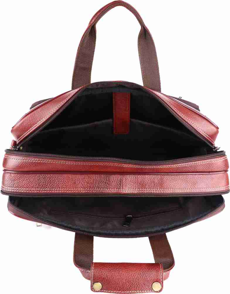 Blofinche Laptop Messenger shoulder bag: Genuine Leather work Briefcase  13.3 15.6 inch designer handbag