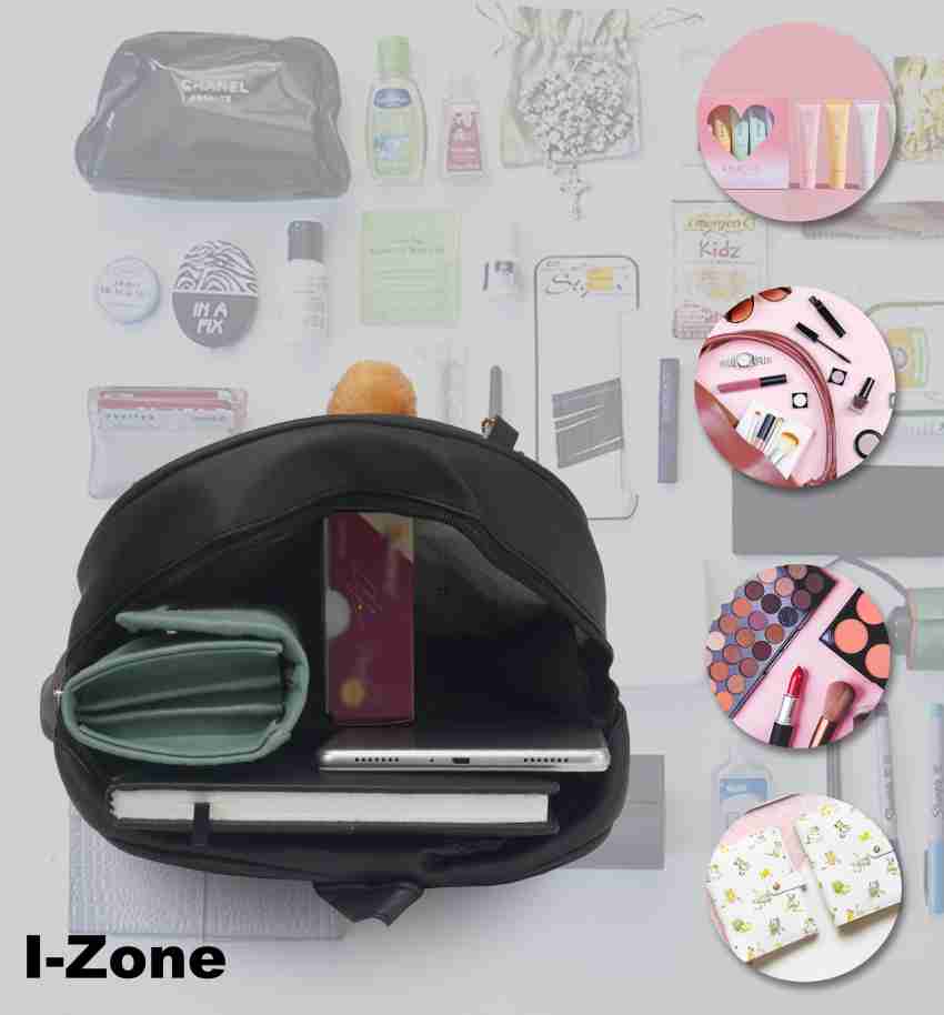 I-Zone 12 L Leather Students School Backpack Bags For Girls 12 L Laptop  Backpack