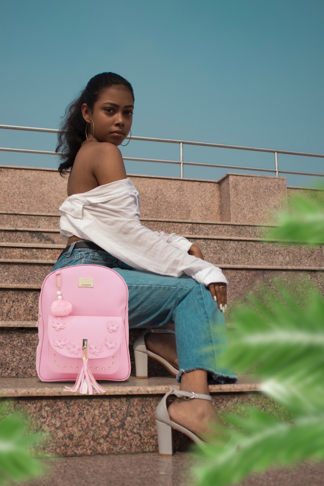 Buy Prestigious Fashion Girls 5PCS Fashion Cute Stylish Leather Backpack  With Teddy Bear Keychain  Sling Bag Set for Women Black at Amazonin