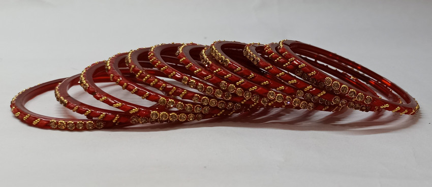 Radha Rani kangan Glass Crystal Enamel Bangle Price in India Buy