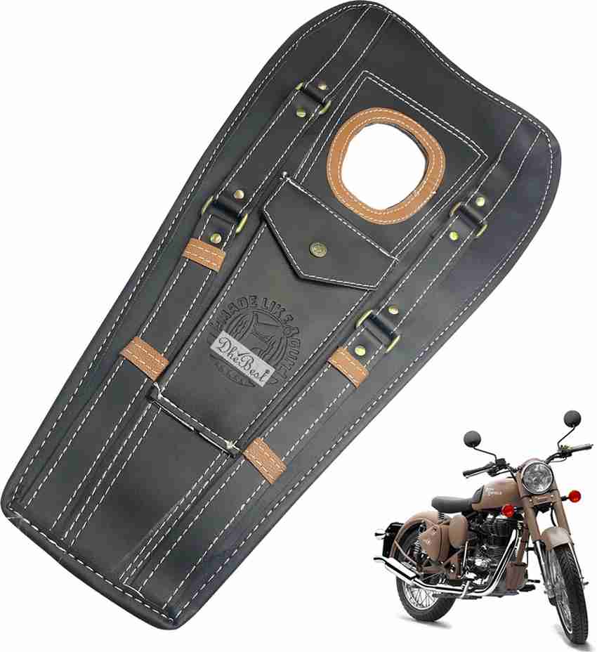 Dhe Best PETROL TANK COVER CLASSIC 350 500 BLACK FOR Royal Enfield Classic Desert Storm Strap Royal Enfield Classic Desert Storm Bike Tank Cover Price in India Buy Dhe Best PETROL TANK
