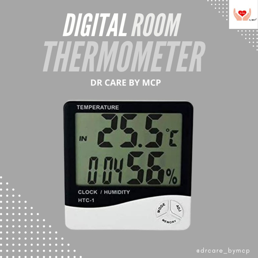 SWADESI BY MCP Room Thermometer Temperature Humidity Meter LCD