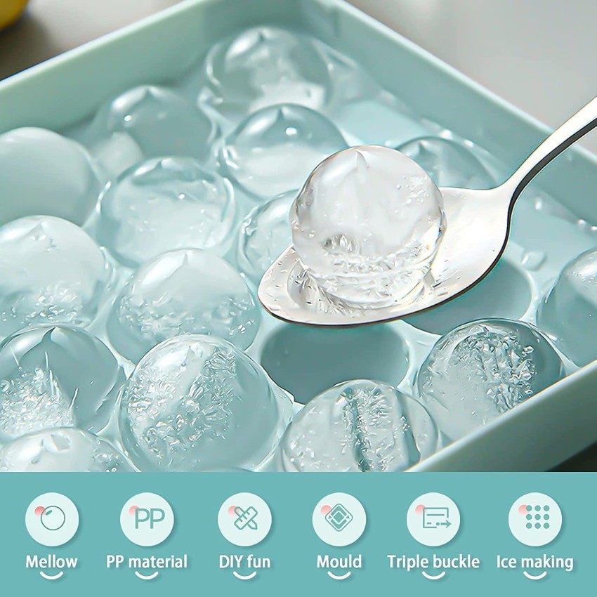 Ice Cube Tray, 1 Pc 33 Cavities Small Ice Ball Molds With Lids, Sphere Ice  Cube Molds For Freezer, Ice Ball Maker For Whiskey, Water, Cocktail Drinks