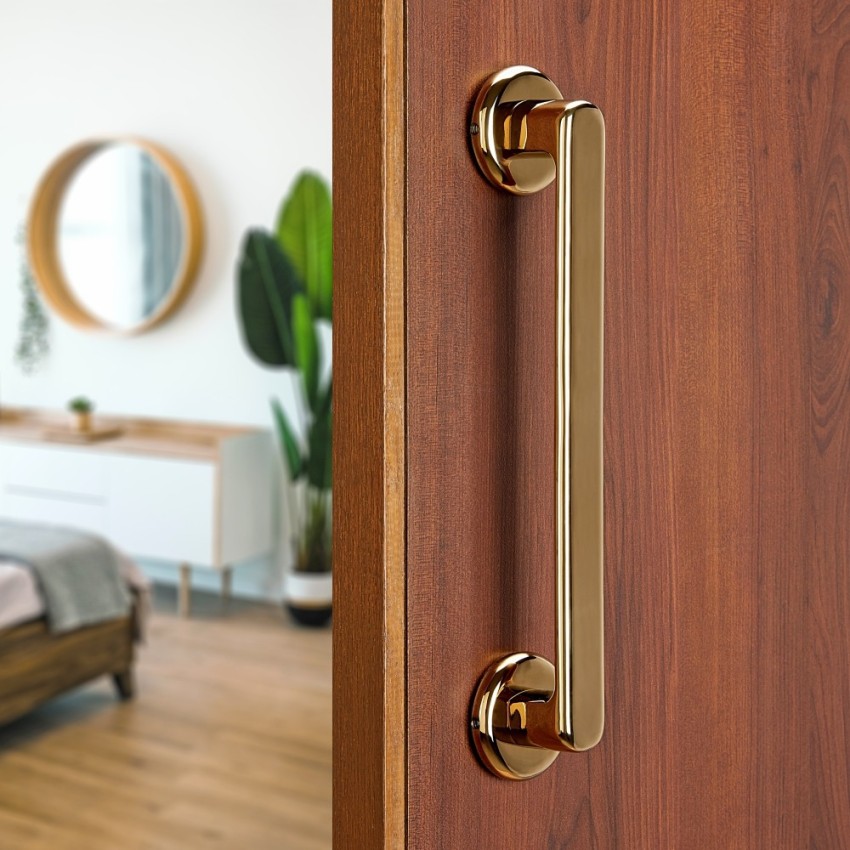 Zinc Door Handles for Main Door/Glass Door Handle Dhanush design (12 in,  pack 1)