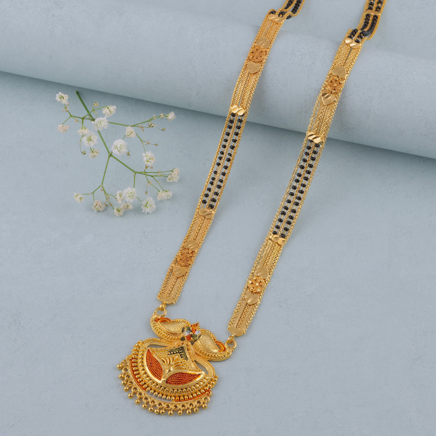 Ganthan design in cheap gold long latest