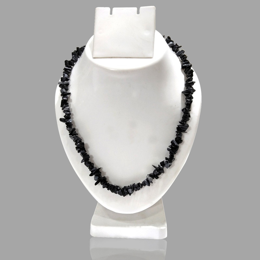 REIKI CRYSTAL PRODUCTS Certified Black Tourmaline Chip Mala for