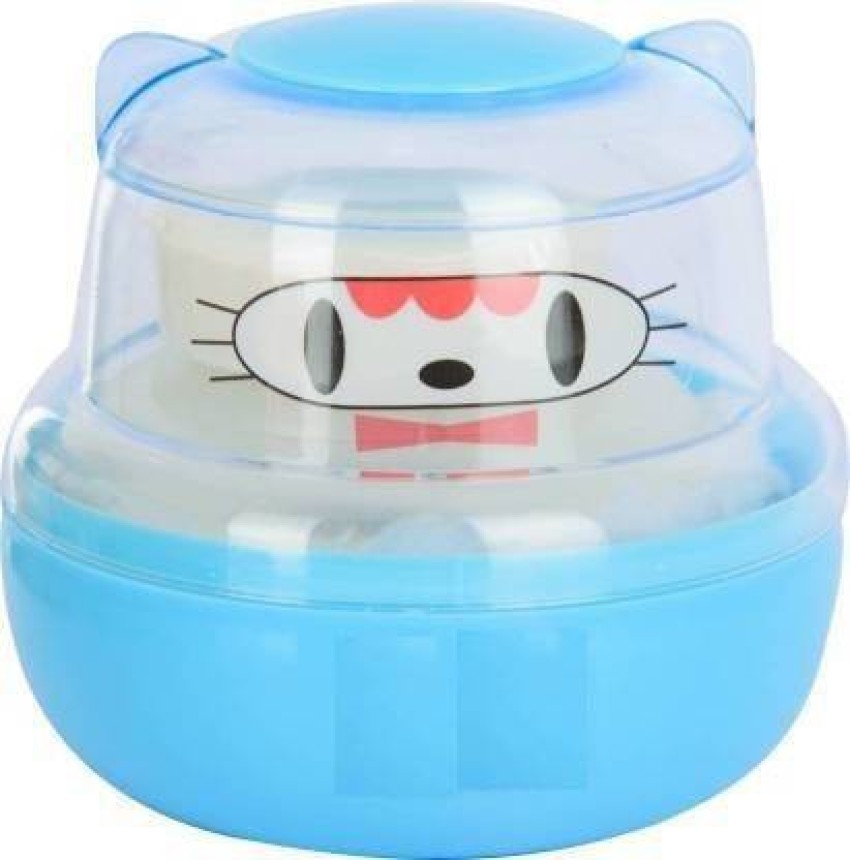 Kriti Baby Skin Care Baby Powder Puff with Box Holder Container for New Born Babies  (Blue)