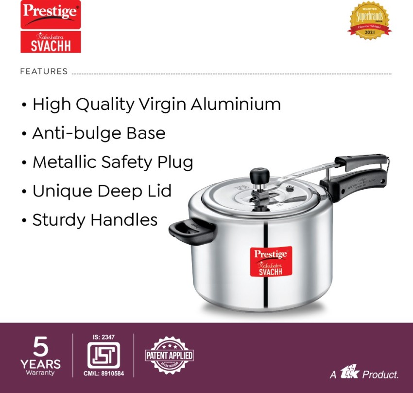 Prestige Nakshatra Svachh 8 L Pressure Cooker Price in India Buy