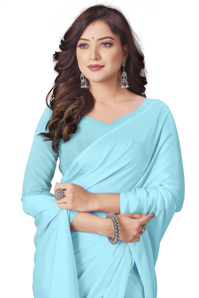 Plain saree flipkart shop