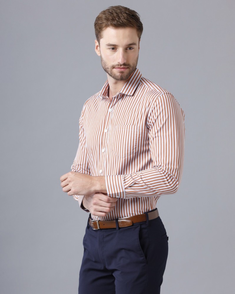 Striped formal outlet shirt mens